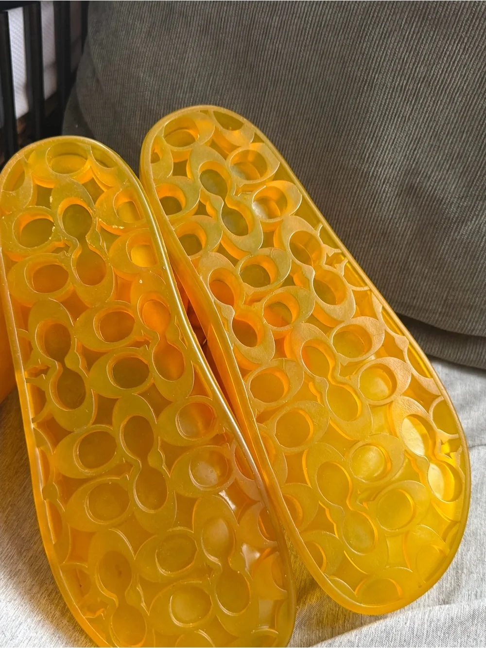 Coach Amber Transparent Slide Sandals